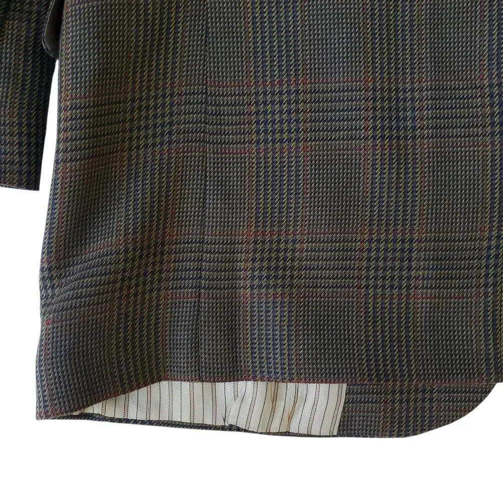 Hunting Horn Ivy Prep Glen Plaid Wool Blazer Jacket Sport Coat J Riggins 38R